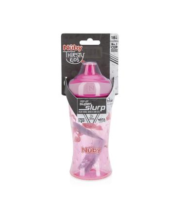 Nuby Thirsty Kids Tritanfree Flow Pop Up Super Slurp Water Bottle  Flamingo  1 Pack  12 Oz - Buy Online on GoSupps.com