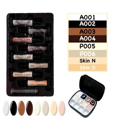 Advanced Painting Gel for Nail Art - 8 Color Kit with 2 Palettes Non-Wipe DIY Manicure Set for Home & Professional Use - Perfect Gift (Set A - Buy Online on GoSupps.com