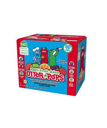 Otter Pops 100% Juice Clean Label Freezer Pops, 80 CT