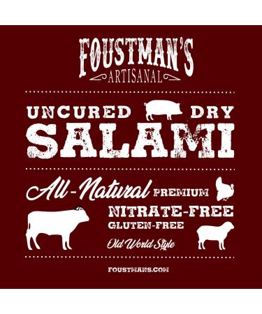Foustman's Beef Salami: Artisanal, Nitrate-Free, Naturally Cured - Buy Online on GoSupps.com