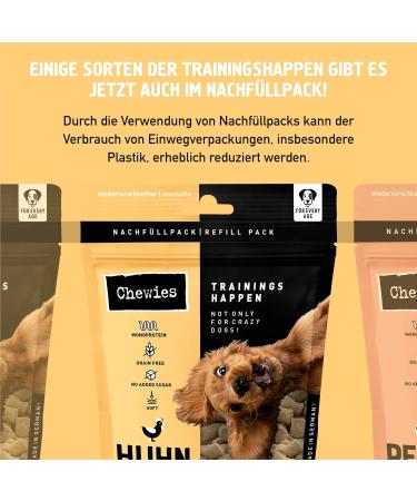 Buy Chewies Training Bats - Grain-Free Sugar-Free Monoprotein Chicken Dog Treats - Soft Healthy & Eco-Friendly - Made in Germany (6 x 175g) - Buy Online on GoSupps.com