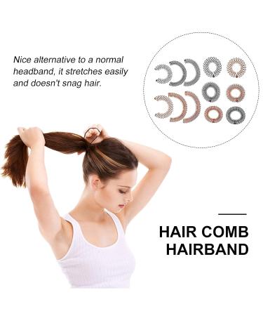 FOMIYES 12 Pcs Stretch Hair Comb Headbands - Flexible Circle Comb Hairband Set for Women & Girls - Sports Hair Accessories in Multiple Colors - Buy Online on GoSupps.com