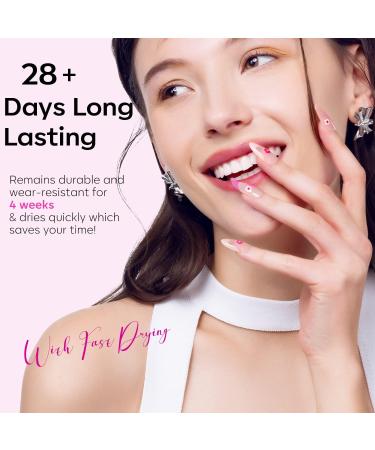 Modelones Gel Nail Polish 6 Colors Hot Pink Tones Neon Pink Shades Magenta Light Soft to Dark Gel Polish Nail Art Design for Women Girls Salon DIY Home Manicure Kit Valentine's Day Nails Gift - Buy Online on GoSupps.com