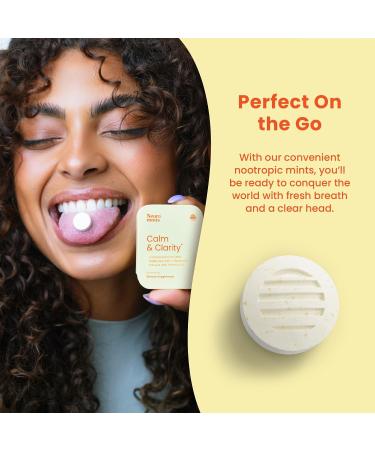 Neuro Calm & Clarity Mints - GABA L-Theanine Stress Supplement with Vitamin D3 - Non-Drowsy Functional Calming Mints for Mood Mental Clarity & Cognitive Function - Honey Lemon 72 ct 12 Count (Pack of 6) Honey Lemon - Buy Online on GoSupps.com