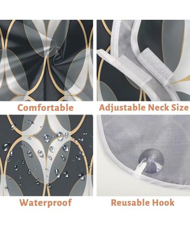 Gray Black Pattern Beard Bib Apron - Beard Hair Catcher for Men | Ideal Father's Day & Christmas Gifts with Suction Cups - Buy Online on GoSupps.com