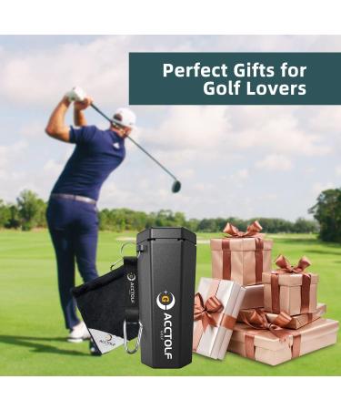 ACCTOLF Portable Golf Ball Washer Cleaner Kit - Golf Club Cleaning Set with Towel & Brush - Best Golf Gifts for Men/Women - Buy Online on GoSupps.com