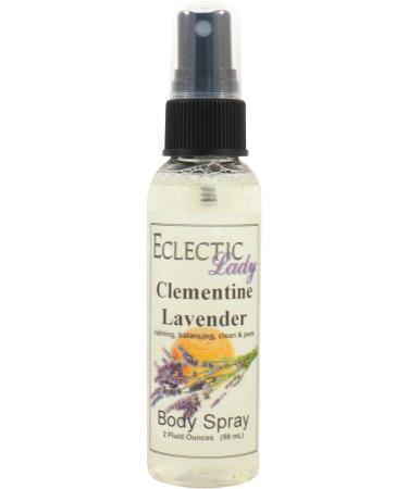 Clementine Lavender Body Spray 2 ounces Body Mist for Women with Clean Light & Gentle Fragrance Long Lasting Perfume with Comforting Scent for Men & Women Cologne with Soft Subtle Aroma For 2 Fluid Ounces