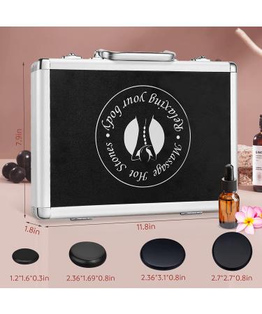 20-Piece Hot Rocks Massage Kit with Portable Warmer - Basalt Stones for Spa Therapy Massage - Buy Online on GoSupps.com