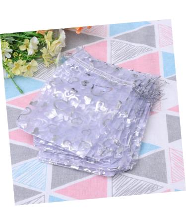 Anneome 100pcs Wedding Candy Pouch Mini Party Bags Packing Bag Bride Christmas Chocolate Candies 7X9cm Silver - Buy Online on GoSupps.com