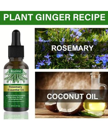 Natural Rosemary Hair Oil for Growth | Essential Rosemary Oil for Hair Skin Eyebrows & Beard - Buy Online on GoSupps.com