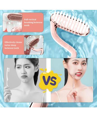 Ergonomic Soft Bristle Toothbrush for Adults - Red Manual Replacement with Tongue Cleaner | Ideal for Gum Care - Buy Online on GoSupps.com