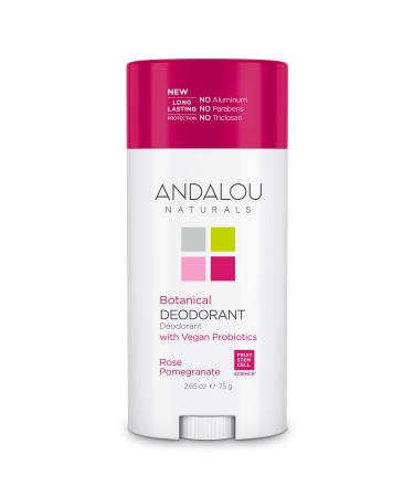 Andalou Naturals Rose Pomegranate Botanical Deodorant, 2.65 Ounce