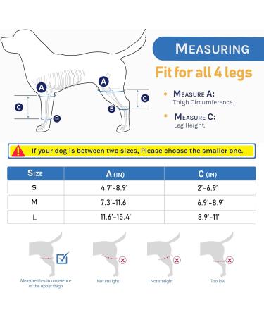 MerryMilo Dog Knee Brace Pet Supplies for Support with Cruciate Ligament Injury Joint Pain and Muscle Sore Adjustable Rear Leg Braces for Dogs Color: Black Size: L Large Black - Buy Online on GoSupps.com