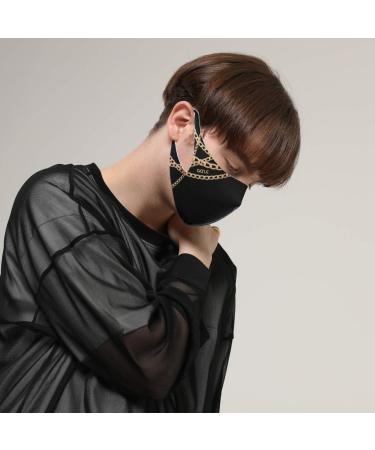 GAZE 3D Style Mask | Eye-catching Washable & Reusable Fashion Mask (Large Party Black) - International Shipping Available - Buy Online on GoSupps.com