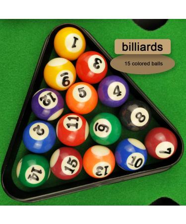 Benfu Mini Table Billiards Game Set - Includes Pool Table, 15 Colorful Balls, Cue Ball, Sticks, Chalk & Triangle - Perfect for Home and Office Desktop Fun - Buy Online on GoSupps.com