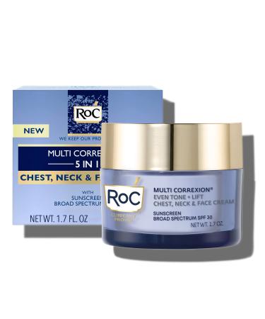 RoC Multi Correxion Even Tone + Lift 5 In 1 Chest Neck & Face Cream SPF 30 1.7 oz (48 g)