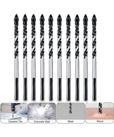 Pack of 10 Masonry Drill Bits 6 mm Tungsten Carbide Drill Bit Set Concrete Drill Bit Set for Porcelain Tiles Concrete Brick Glass Wood (10 10 pieces. - Buy Online on GoSupps.com