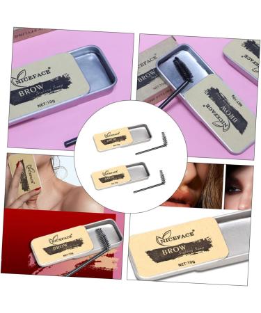 Healvian 2 Sets Eyebrow Soap Brow Shaping Cosmetic Supplies Non-decolorizing Brow Soap Brow Cream Gel Texture - Buy Online on GoSupps.com