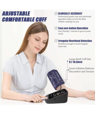 Automatic Digital Blood Pressure Monitor with Adjustable Cuff - Irregular Heartbeat Detector & LED Display - 240 Memory - Black - Buy Online on GoSupps.com