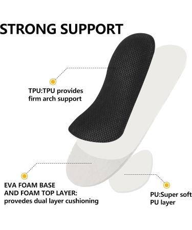 Knixmax Outdoor Orthopedic Insoles for Flat Feet | Plantar Fasciitis Relief | EU37 - Black | Comfortable Support for Men & Women - Buy Online on GoSupps.com