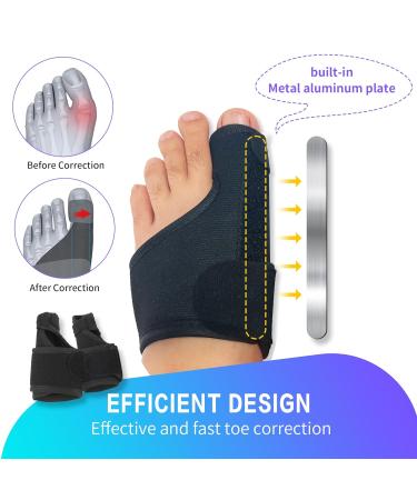 Bunion Corrector Toe Straightener 2 x Bunion Splint + 2 x Big Toe Straighteners Day & Night Kit Bunion Pain Relief Toe Separators Kit to Relax Spread and Pain Relief for Women Men Adjustable Size - Buy Online on GoSupps.com