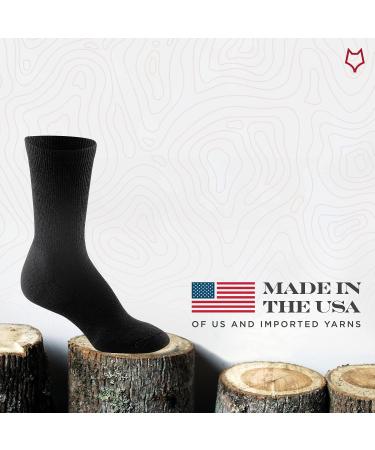 Fox River Her Diabetic Crew Socks - Black (1 Pair) - Buy Online on GoSupps.com