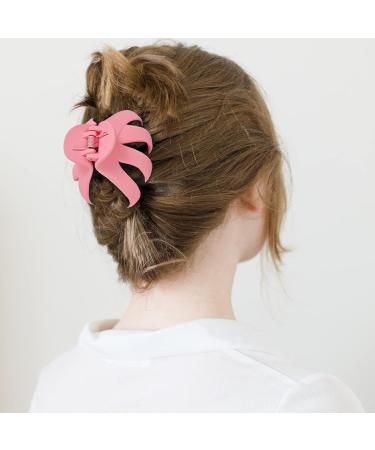 Lolalet Octopus Hair Claw Clips 5 Pack Non-slip Jaw Clips Medium Hair Clamps for Thick Curly Long Hair Wide Grip Hair Accessories for Women Girls -Style A Black/Pink/CornflowerBlue/Plum/CadetBlue - Buy Online on GoSupps.com