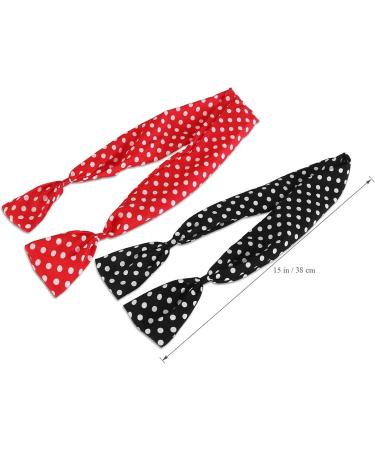 2 Pieces Women s Chiffon Head Wrap - Polka Dot & Paisley Elastic Stretch Headbands for Girls & Ladies - Stylish Hair Accessories - Buy Online on GoSupps.com