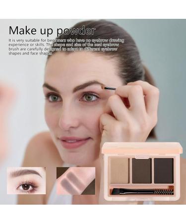 Eyebrow Powder Kit with Brush | Cosmetics Makeup Kit - Eyebrow Powder Sculpting Kit with Built-in and Brush Long-Lasting Brow Beauty Waterproof Compact Eyebrow Shaper Set for Women Coffee Brown - Buy Online on GoSupps.com
