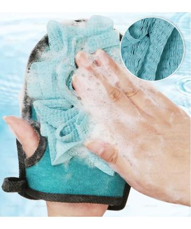 Women's Bath Loofah & Sponge Set with Exfoliating Pad - Blue - Buy Online on GoSupps.com