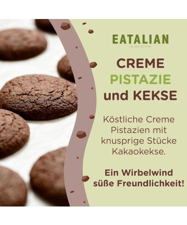 Eatalian by AMZ Better Pistachio Cream - Delicious Spread with Sweet Biscuit Ideal for Bread & Ice Cream | Made in Italy - 200g - Buy Online on GoSupps.com
