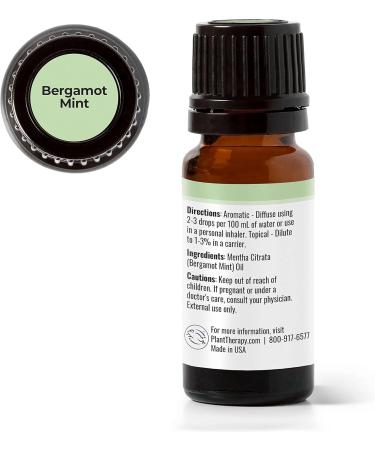 Bergamot Mint Essential Oil 10 mL - 100% Pure Undiluted Therapeutic Grade | Plant Therapy - International Shipping Available - Buy Online on GoSupps.com