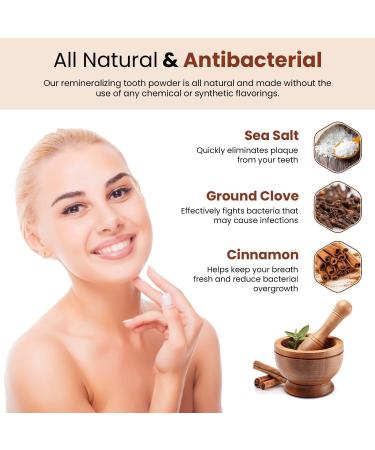 Remineralizing Tooth Powder for Healthy Teeth & Gums - All Natural No Synthetic Flavoring 2 oz - Buy Online on GoSupps.com