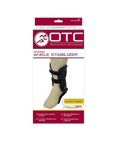 Buy OTC Hinged Ankle Stabilizer | Adjustable Stirrup Brace for Sprains | Rigid Support | Black Small - International Shipping Available - Buy Online on GoSupps.com