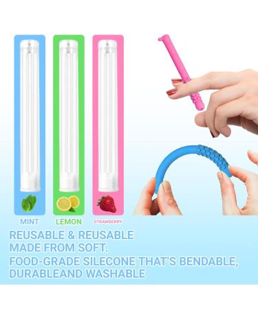 3Pcs Essential Oil Breath Stick for Fresh Breath Reusable Aromatherapy Breath Stick with 9 Replacement Cores Portable for Travel Office(Blue) - Buy Online on GoSupps.com