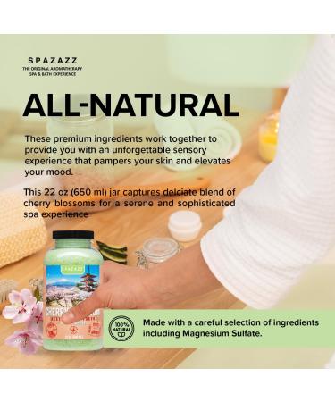Hot Tub Aromatherapy Spa & Bath Salt Crystals - Cherry Blossom | Relaxing Scented Soak | Skin Softening Magnesium by Spazazz - 22 oz - Tokyo Destinations Collection - Buy Online on GoSupps.com