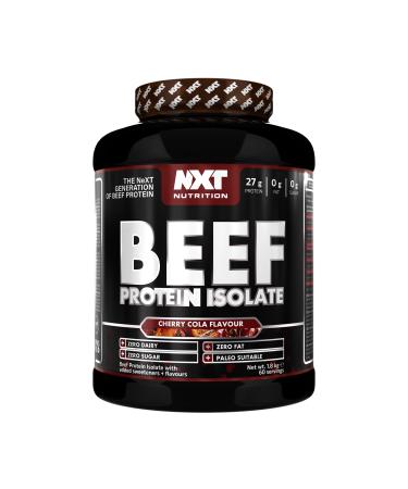 NXT Nutrition Beef Protein Isolate Powder - Protein Powder High in Natural Amino Acids - Paleo Keto Friendly - Dairy and Gluten Free | 1.8kg (Cherry Cola) - Buy Online on GoSupps.com
