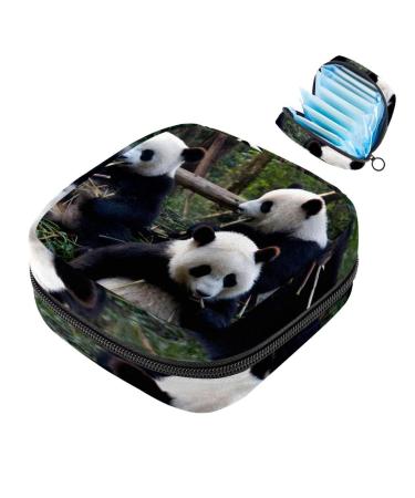 Women's binding pocket panda animal binding bags tampon storage bag zip pockets menstrual tapes bag multi09