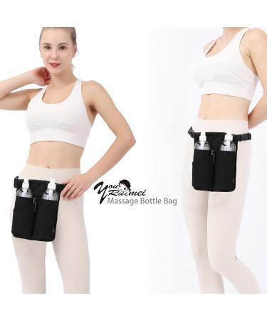 Professional Massage Therapist Holster with Adjustable Belt - Massage Bottle Lotion and Oil Storage - Black (YR-XJ-2KD - Buy Online on GoSupps.com