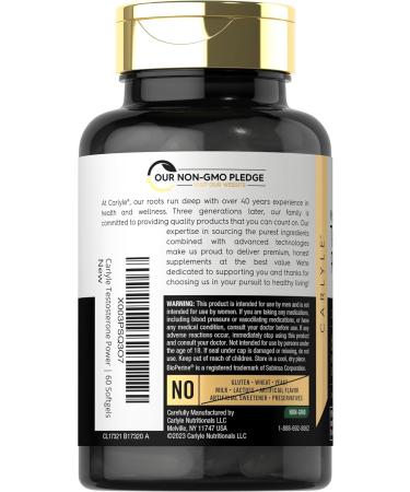 Carlyle Testosterone Power for Men | 60 Non-GMO Rapid Release Softgels | Gluten Free Supplement for Optimal Performance - Buy Online on GoSupps.com