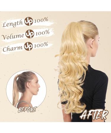 BARSDAR 26'' Blonde Drawstring Wavy Ponytail Extension - Synthetic Clip-in Hairpiece for Women & Girls - Light Ash Blonde Mixed - Perfect for Daily Wear, Party & Halloween - Pack of 1 - Buy Online on GoSupps.com