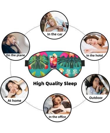 Tropical Cocktails Print Double-Sided Eye Mask | Soft Light Blocker for Better Sleep Quality - International Shipping Available - Buy Online on GoSupps.com