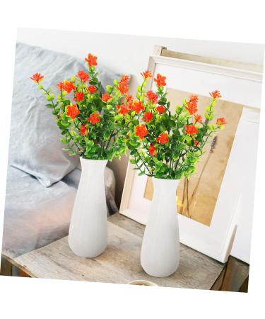 TOPBATHY 12 Pcs Simulation Camellia Eucalyptus Garland Vines Decor Office Decor Artificial Branches Faux Plants Indoor Artificial Flower Bouquet Vine Decor Artificial Leaf Household Plastic Orangex2pcs 13x13x30cmx2pcs - Buy Online on GoSupps.com