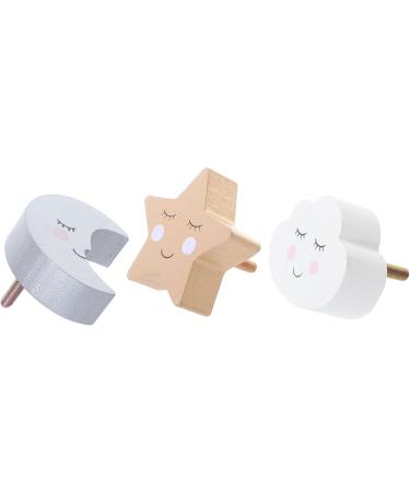 Smiling Cloud Moon & Star Decorative Drawer Knobs for Kids Room - Set of 3 - International Shipping - Buy Online on GoSupps.com