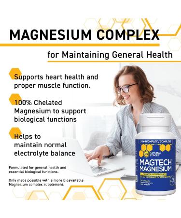 Natural Stacks MagTech Magnesium Supplement - 3 Forms of Magnesium: Magtein Magnesium L-Threonate Glycinate & Taurate - Mineral Supplement - Maintains Good Health - 90 Magnesium Capsules Magtech 90 count (Pack of 1) - Buy Online on GoSupps.com