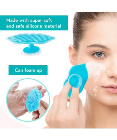 MARY LAVENDER Silicone Face Scrubber Set - Gentle Facial Cleansing Brush for Exfoliation and Blackhead Removal (5 pcs) - Buy Online on GoSupps.com