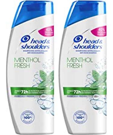Head & Shoulders, Menthol Fresh Anti-Dandruff Shampoo, Deeply Cleanses Hair and Scalp, Fresh Minty Sensation, 2 x 285 ml Formula
