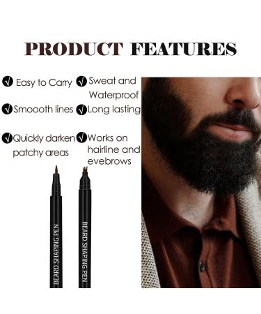 Real Beard Pen | Natural Waterproof Beard Filler & Brow Color - Long-Lasting Solution for Perfect Beard Definition in Brown - Buy Online on GoSupps.com