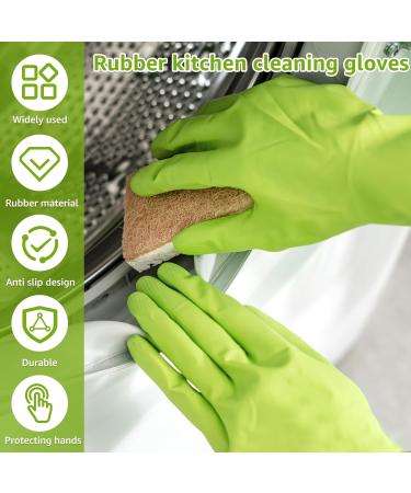 WOTPCRD 3 Pairs Kitchen Dishwashing Gloves Colorful Reusable Kitchen Gloves Anti-Slip Household Cleaning Gloves Rubber Cleaning Gloves Multipurpose Rubber Gloves for Washing Dishes and Cleaning Tasks - Buy Online on GoSupps.com