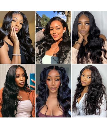 13x4 Body Wave Lace Front Human Hair Wigs for Black Women - Pre Plucked with Baby Hair - 150% Density - Brazilian Virgin Hair - 22 inch - Buy Online on GoSupps.com